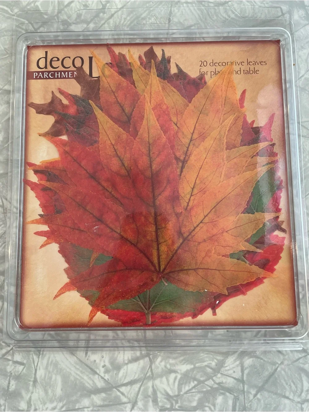 World Market Fall Leaf Parchment Paper - Green & Orange